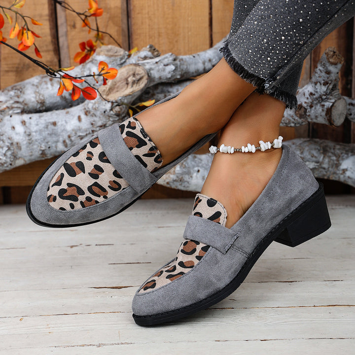 Dame loafers med moderne leopardmønster og behagelig fodbede Stilla