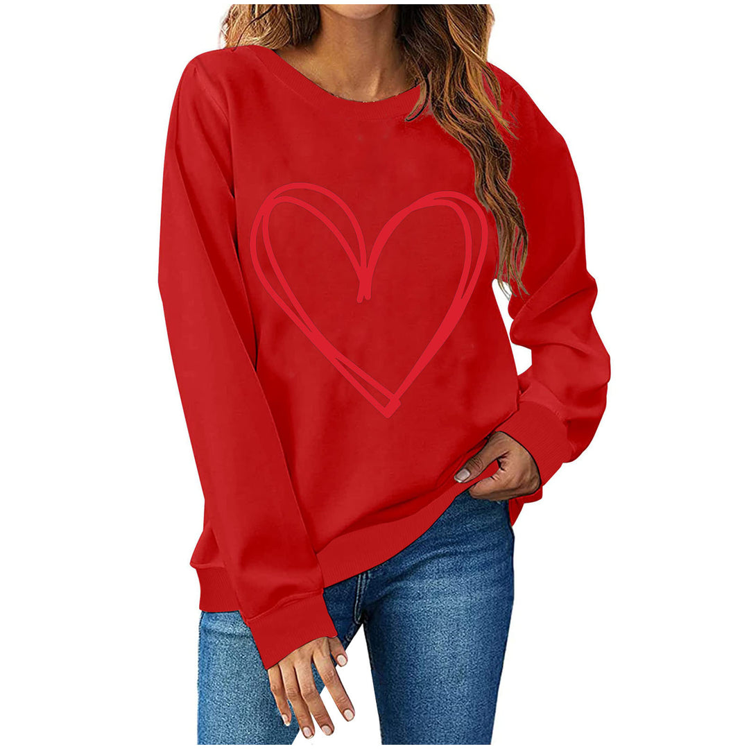 Dame sweatshirt med hjerte motiv Stilla