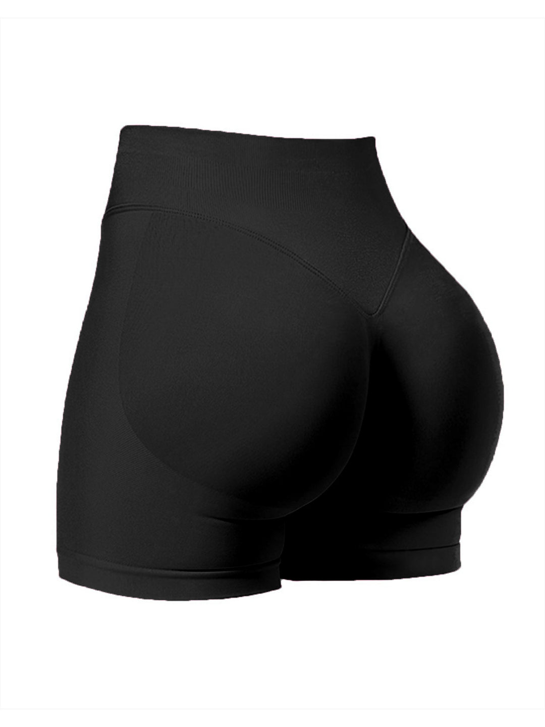 Dame sport-bikini-top med højt skårne shorts og sømløs design Skovae