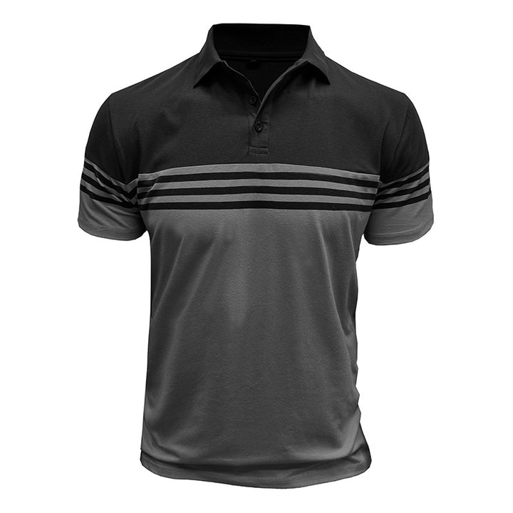 Herrer Poloshirt med moderne stribedetalje Stilla