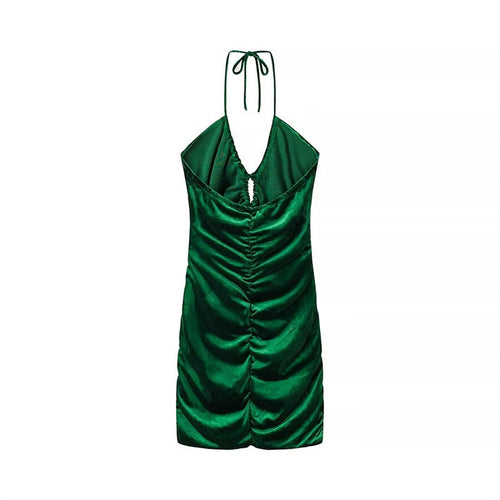 Femme Halter Neck Rüschen Mini Kjole Stilla