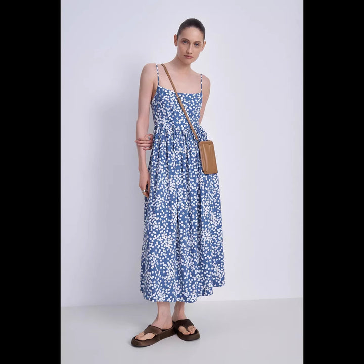 Dame maxikjole i afslappet boho-stil med stropper Stilla