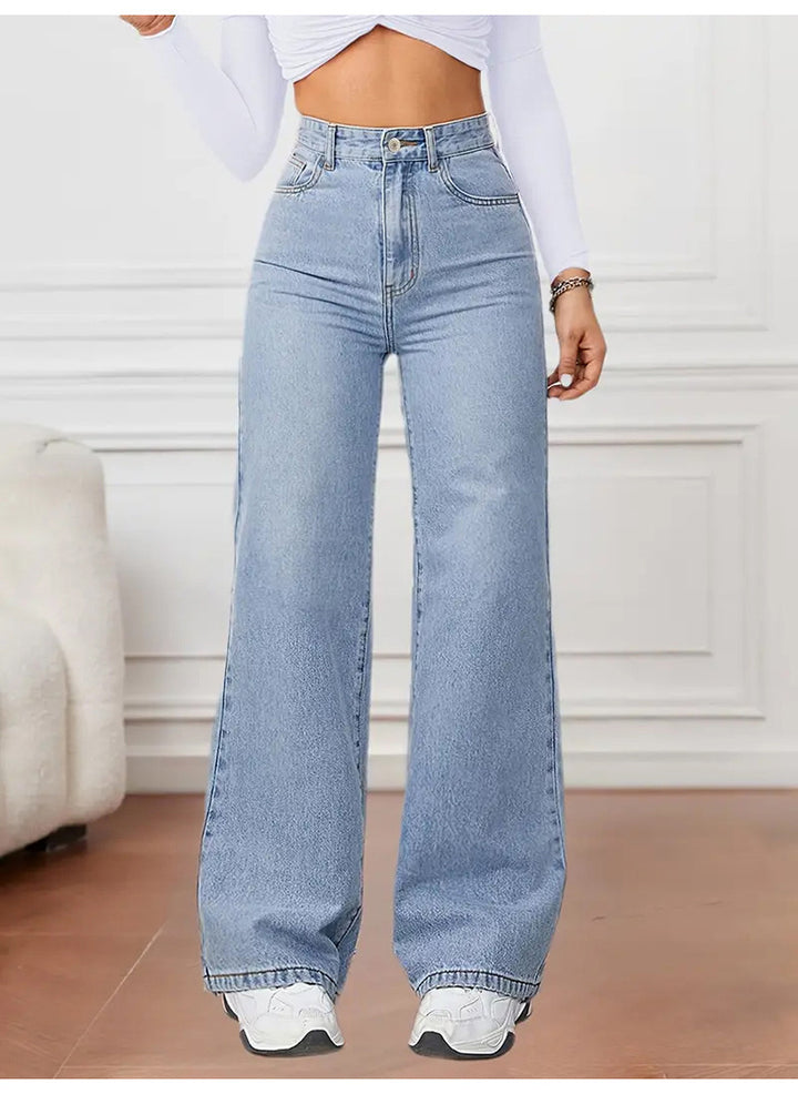 Damer Bred Jeans Stilla