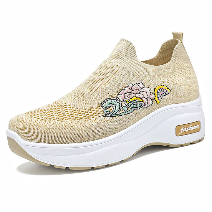 Femme Broderet Komfort Performance Sneakers Stilla