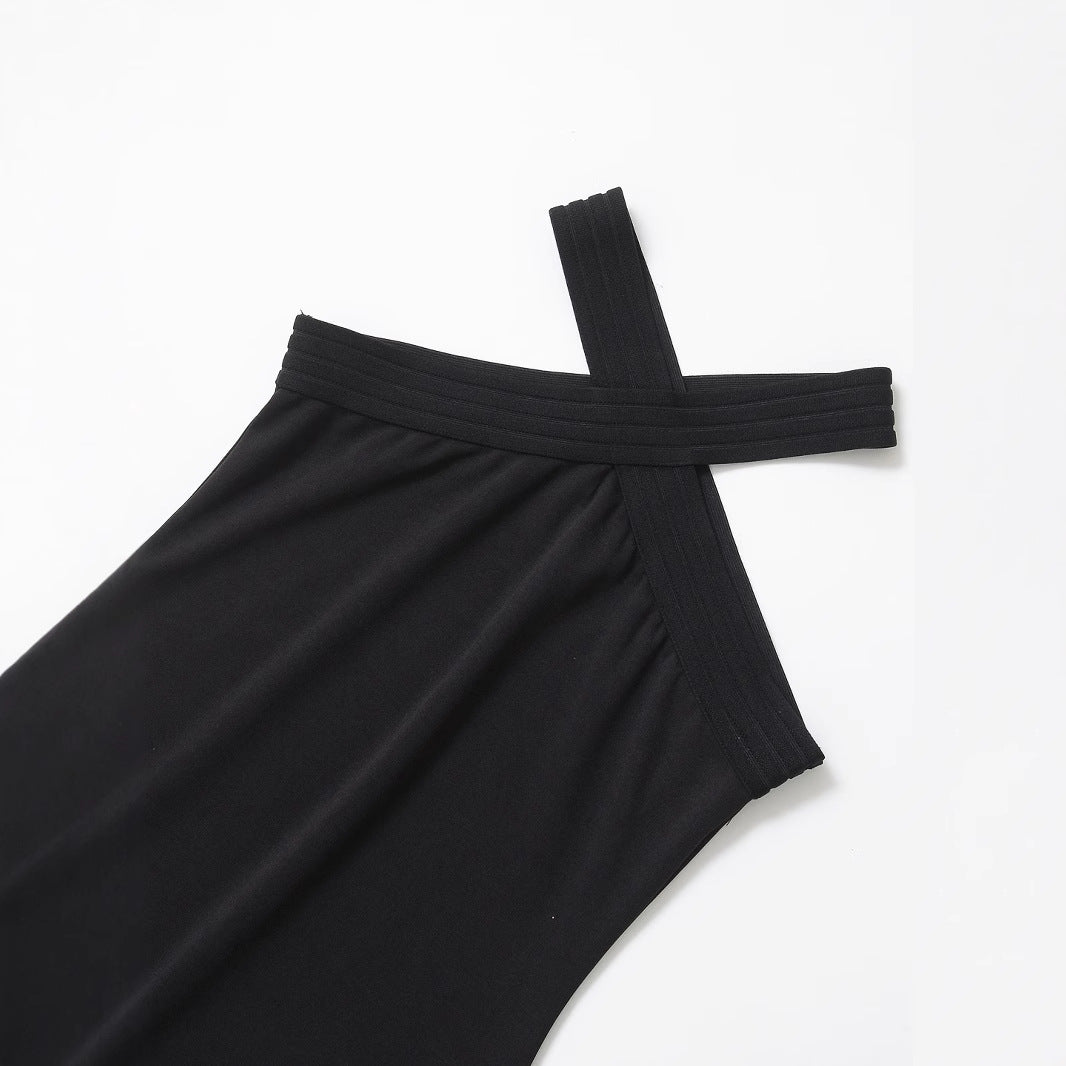 Femme Elegante Kryds-ryg Slip Kjole Stilla