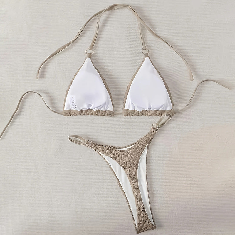 Dame Triangel-Bikini med raffinerede detaljer Skovae