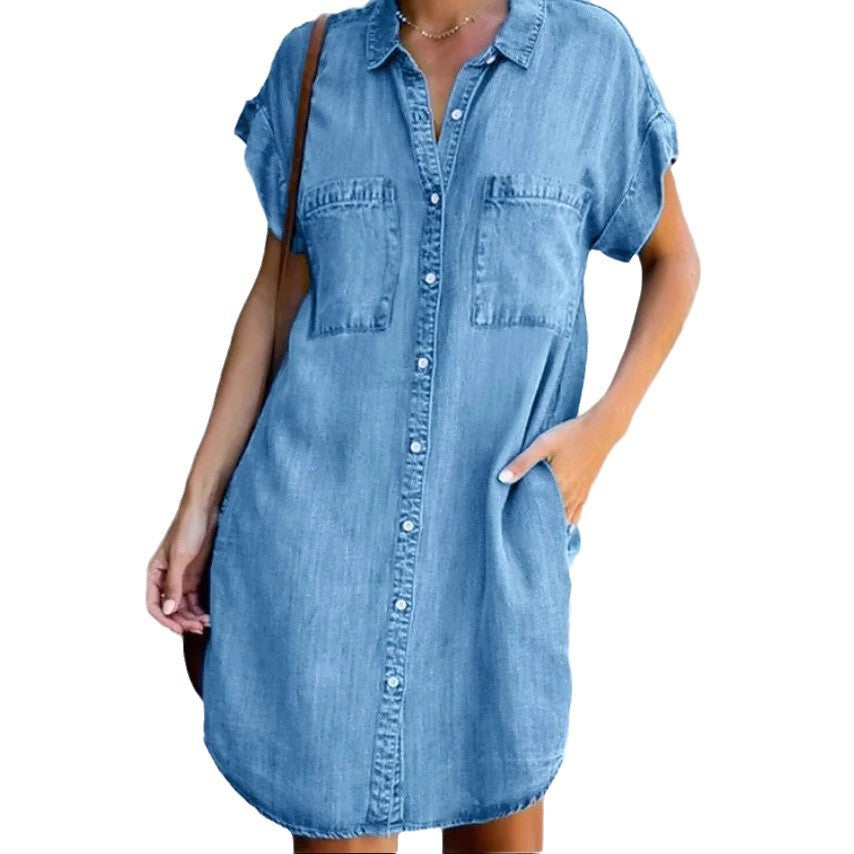 Femme Denim Utility Skjorte Kjole Stilla