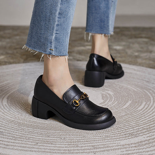 Dame Chunky Blokhæle Slipper med dekorativ accent Stilla