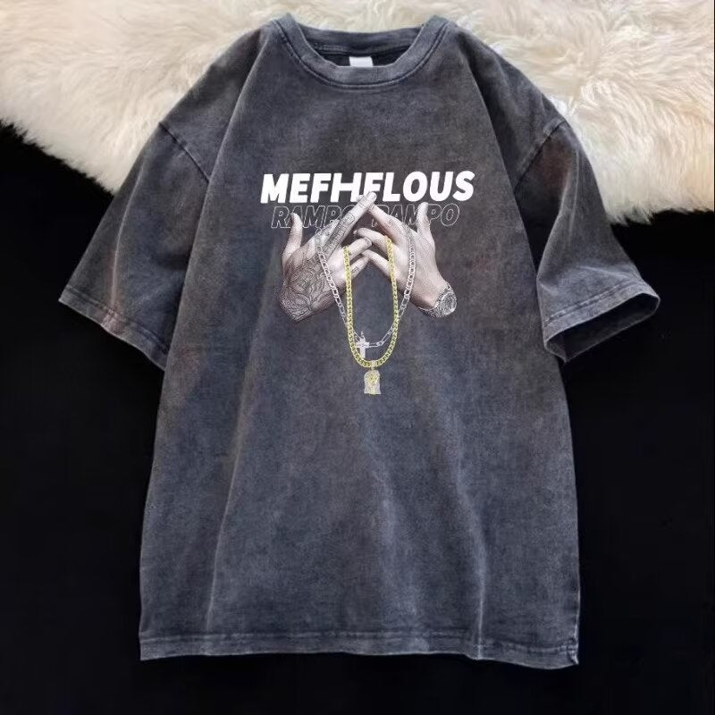 Dame T-shirt med afslappet urban stil og kreativ grafiktryk Stilla