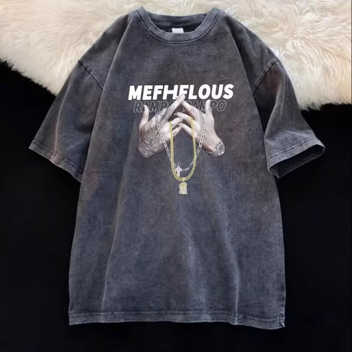 Dame T-shirt med afslappet urban stil og kreativ grafiktryk Stilla