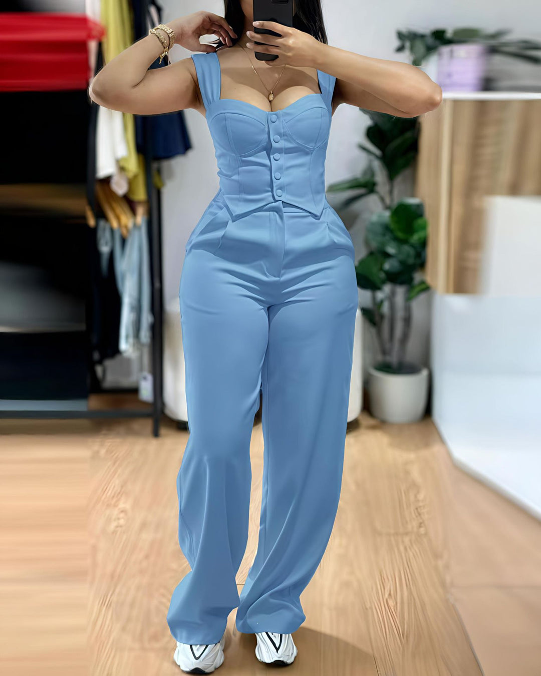 Dame Elegant og figursyet Jumpsuit Skovae