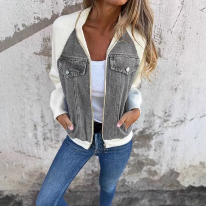Dame Sporty Denim Jakke med hyggeligt foret og elegante ærmer Stilla