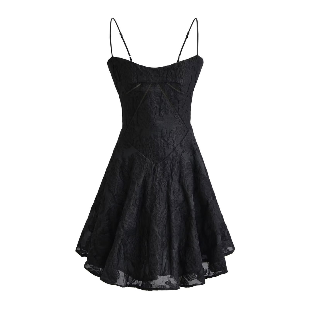 Femme Floral Spitze Flare Mini Kjole Stilla