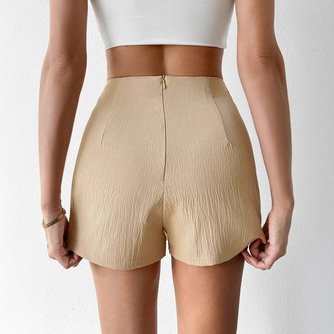 Dame Trendy Slynge Skirt med elastisk talje og sidelæns bindebælte Stilla