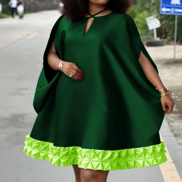 Damer Elegant Kaftan Kjole med dekorativt Plissébesætning Skovae