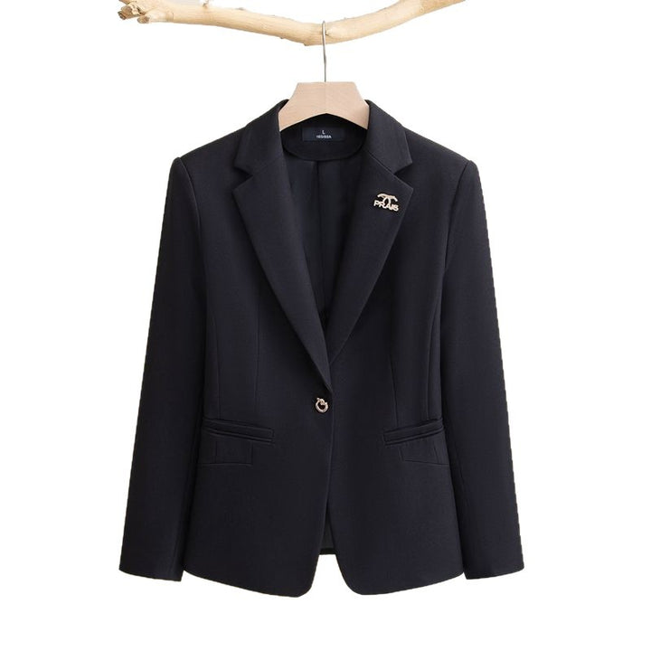 Kvinder Elegant Blazer med Tekstureret Design og Slim Fit Stilla