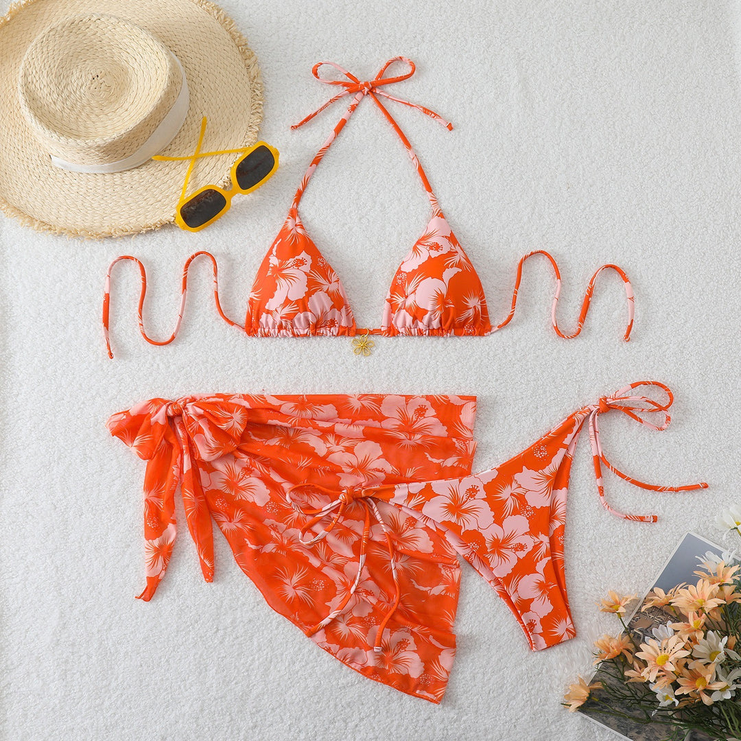 Dame blomsterprint bikini sæt Skovae