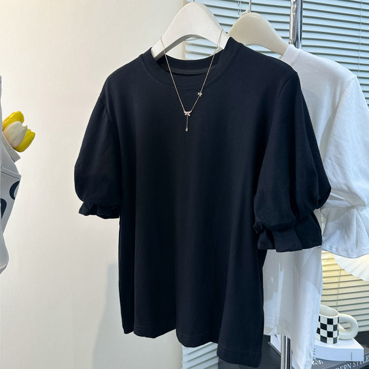 Femme Statement Puff Ærme T-Shirt Stilla