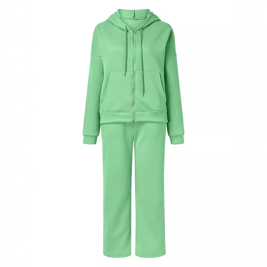 Kvinders afslappet fritidssæt med moderne oversized hoodie og løse bukser