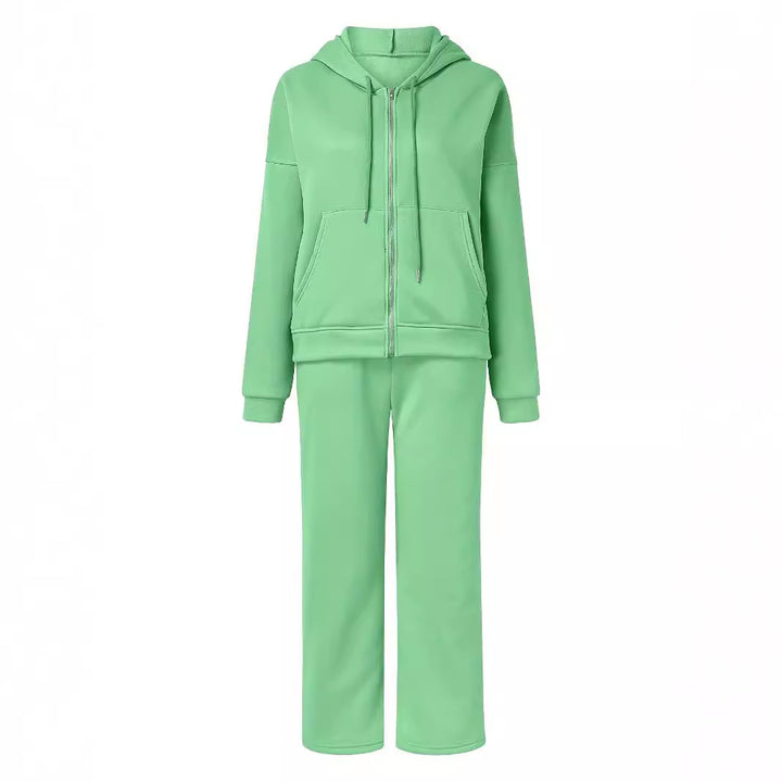 Kvinders afslappet fritidssæt med moderne oversized hoodie og løse bukser