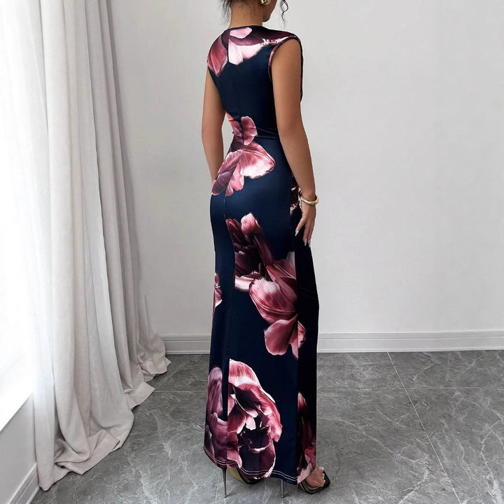 Dame Maxikjole med blomsterdesign Stilla