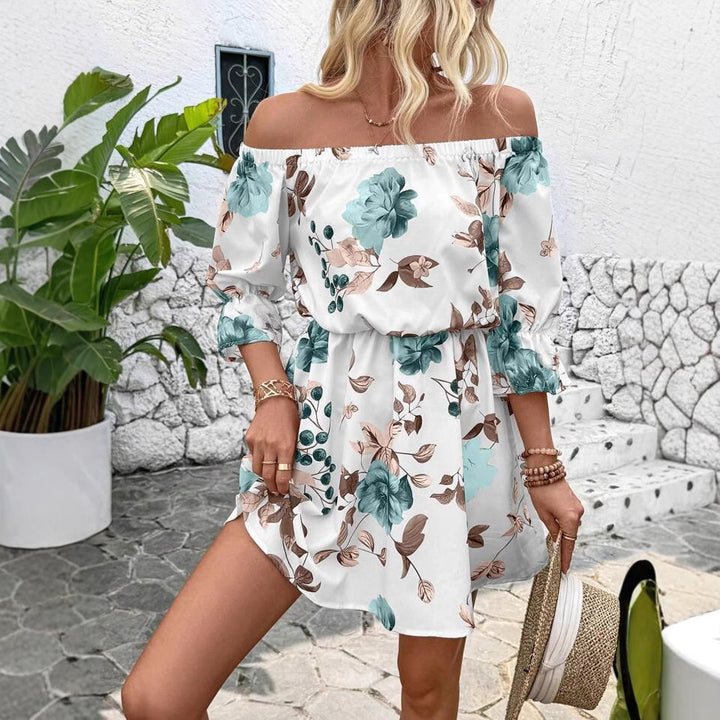 Off-Shoulder Floral Mini Kjole til Damer Stilla
