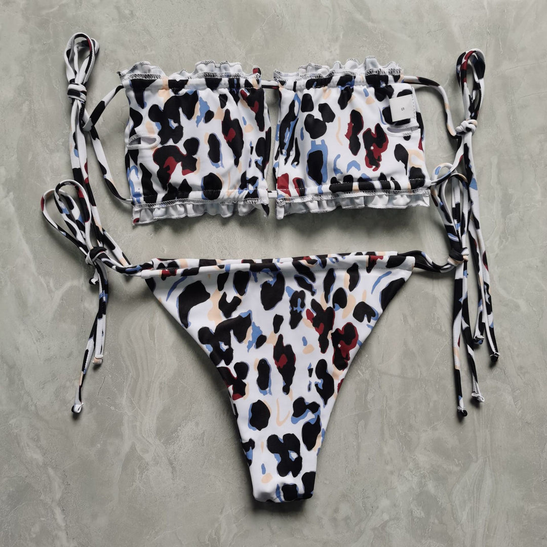 Dame sommerfugltryk To-delt bikini-sæt Stilla