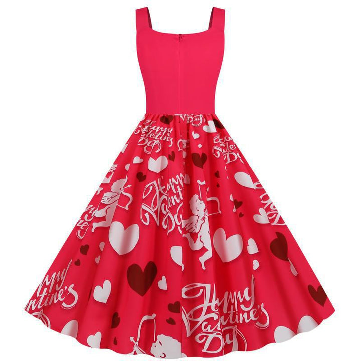 Ladies Swing Dress with Romantic Heart Designs Stilla