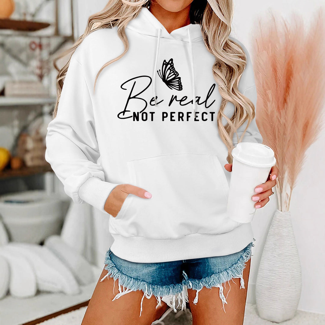 Dame hoodie med kreativt motiv og komfortabel pasform Stilla