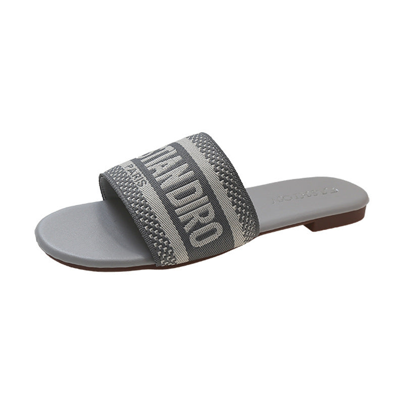 Dame Komfortable Slide-Sandaler med bredt Rem og skridsikker Såler Stilla