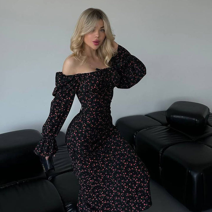 Dame Elegant Blomstertrykt Maxi Kjole Stilla 1751515668