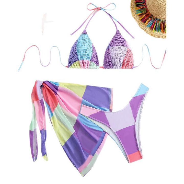 Femme Triangle-Top Svømmesæt med matchende Cover-Up Stilla