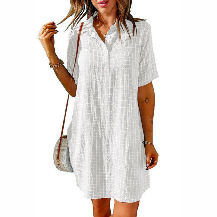 Dame Knap-Down Fritids T-shirt Kjole Stilla