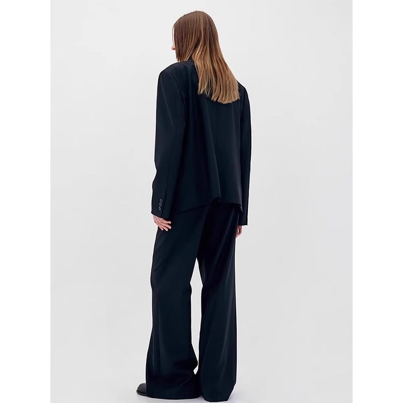 Dame stilfuld oversized blazer med subtilt ternet mønster Stilla