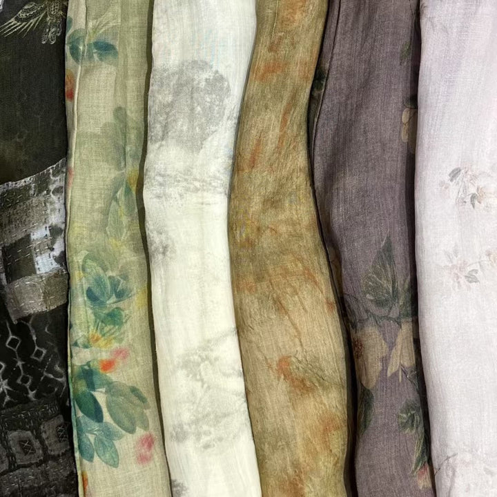 Dame Floral Print Maxi Nederdel med elastisk liv Stilla