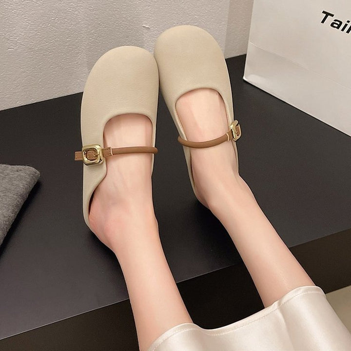 Dame elegante Mules med justerbar rem og smart spændeaccent Stilla