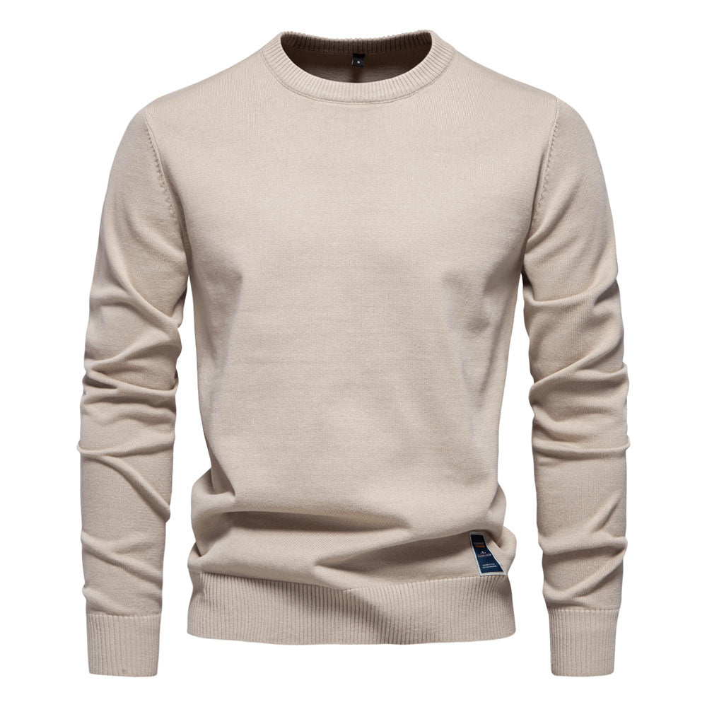 Herre klassisk rundhalset sweater lavet af høj kvalitet bomuld Stilla