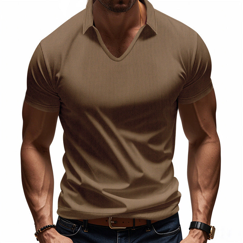 Herrer sporty Polo-shirt med moderne strukturmønster Stilla