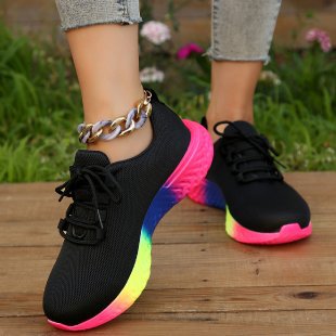 Dame Sporty løbesneakers med elastisk mesh-overdel og skridsikker sål Stilla
