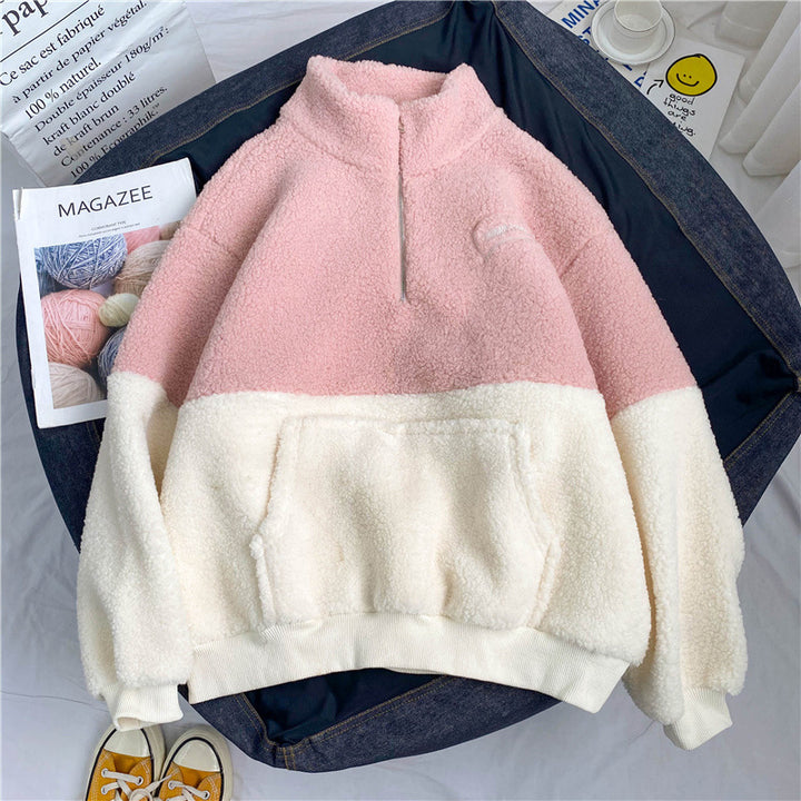 Femme Cozy Farveblok Fleece-Jakke Stilla