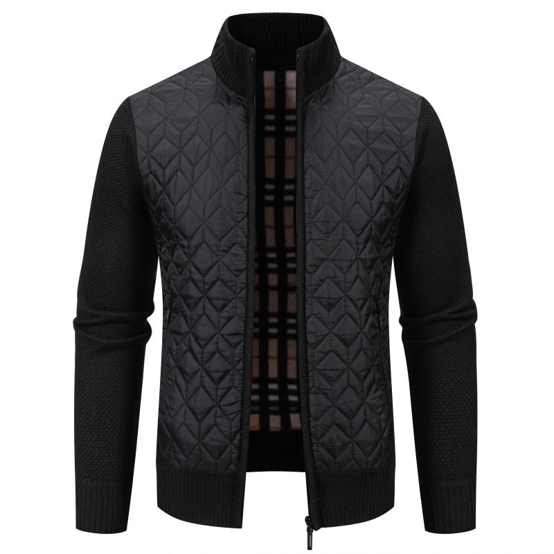 Herrer quilted hybridjakke med lynlås foran Stilla