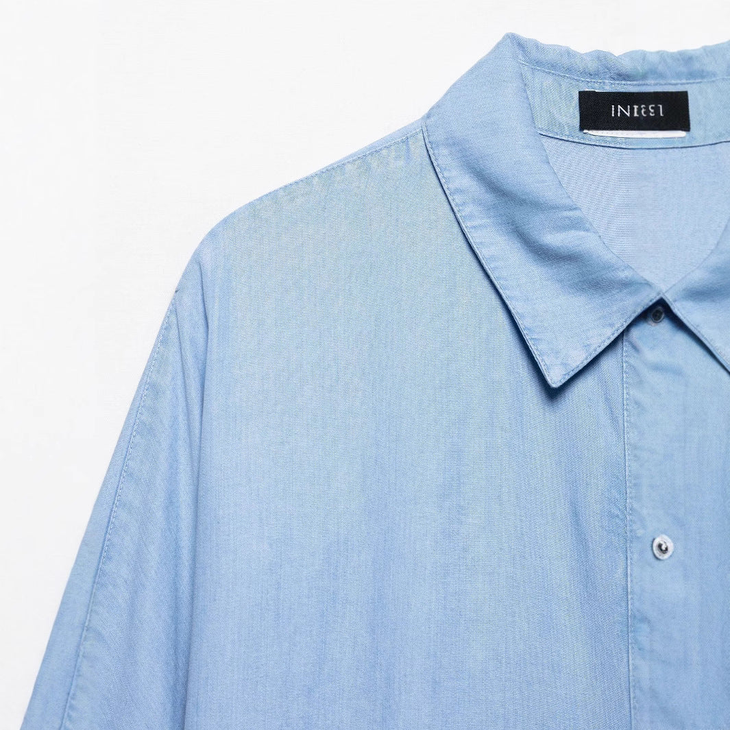 Femme Relaxed Fit Langærmet Button-Up Skjorte Stilla