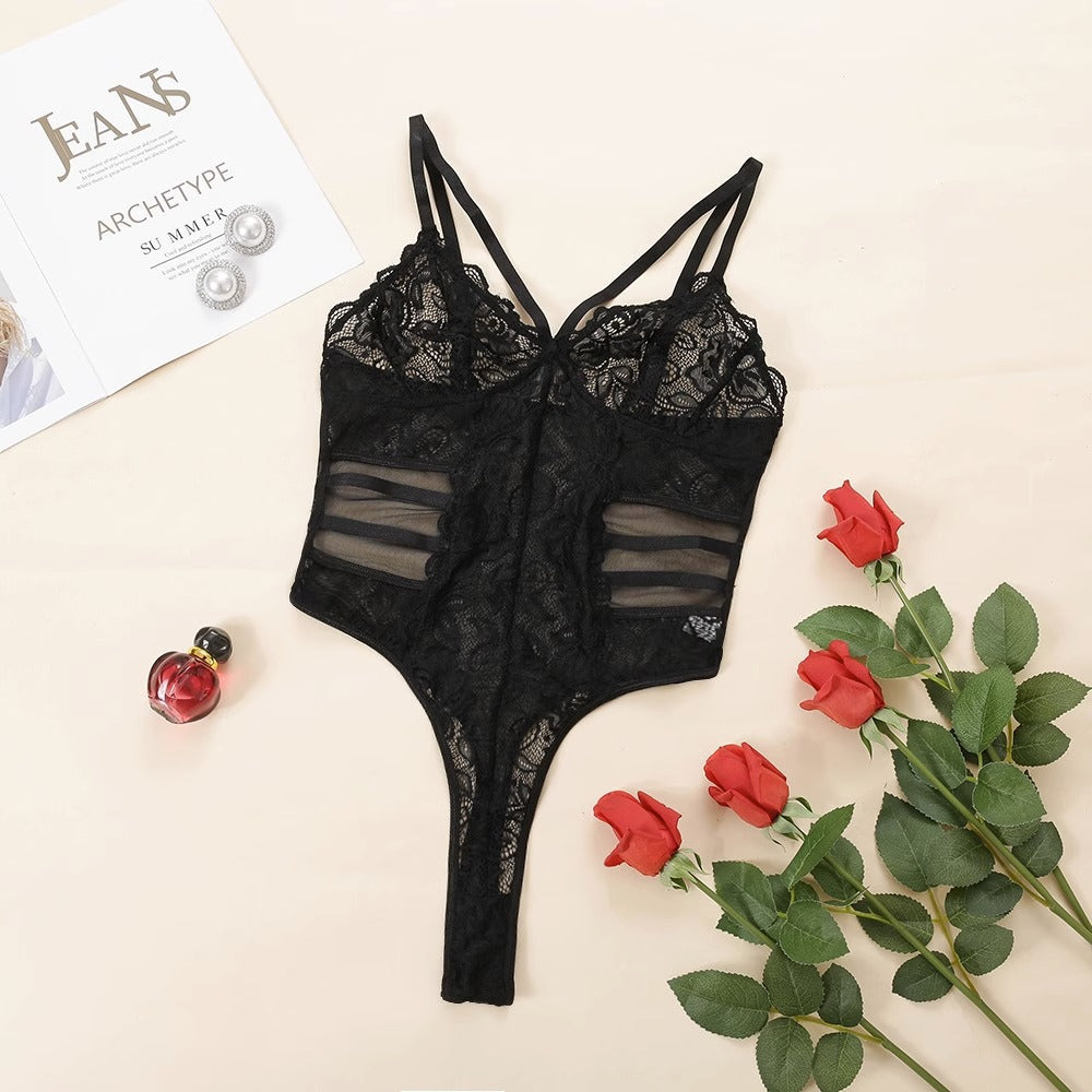 Dame spidsbodystocking med forførende detaljer Skovae