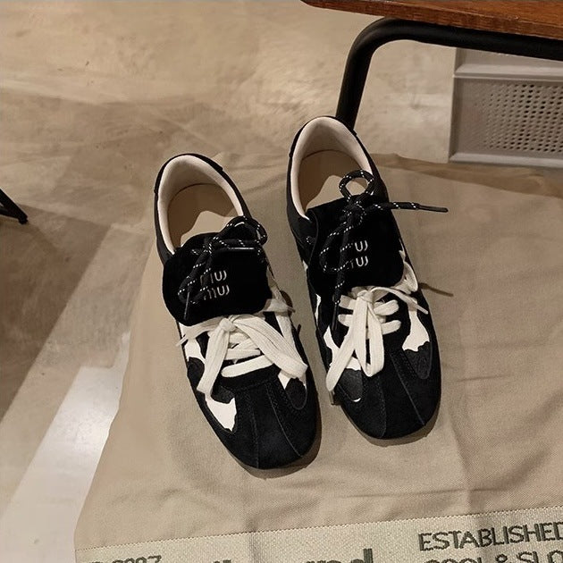 Femme Chic Suede Sneakers med Leopardmønster Stilla