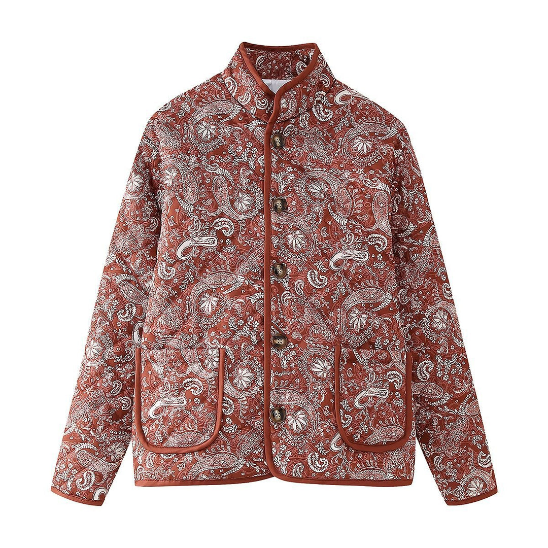 Femme Gequiltet Paisley-Print-Jakke Stilla