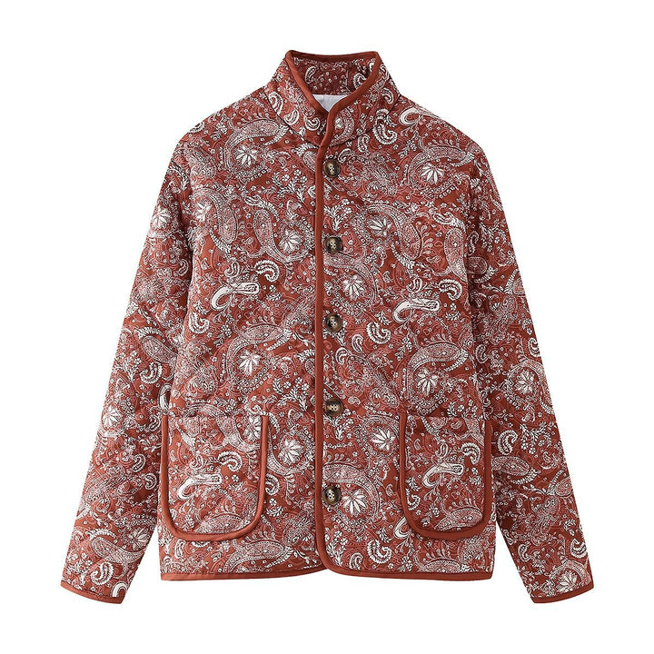 Femme Gequiltet Paisley-Print-Jakke Stilla