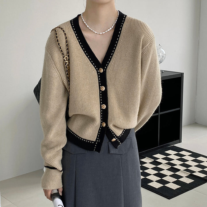 Femme Knaplukning Tekstureret Strikcardigan Stilla