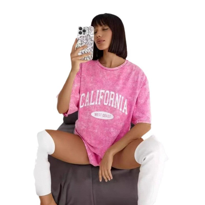 Dame oversized T-shirt med afslappet California-design og afslappet pasform Stilla