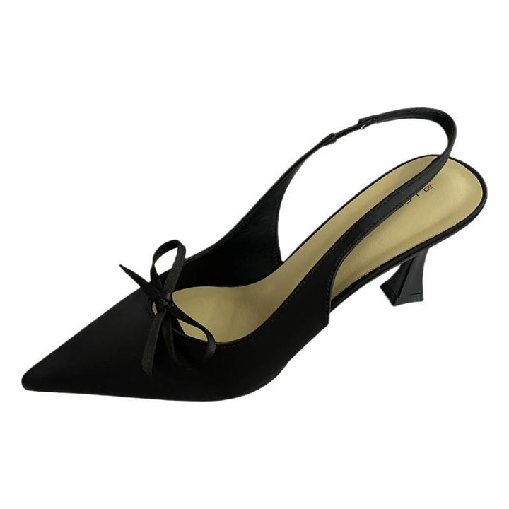 Dame Spidse Tå Slingback-Hæle med Sløjfe-Detalje Stilla