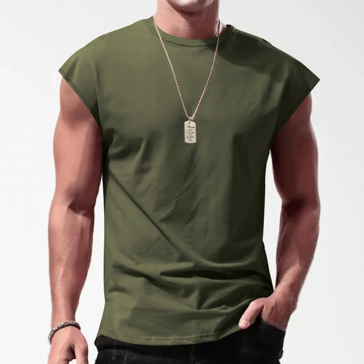 Herrer ærmeløs T-shirt i afslappet stil med moderne snit Stilla